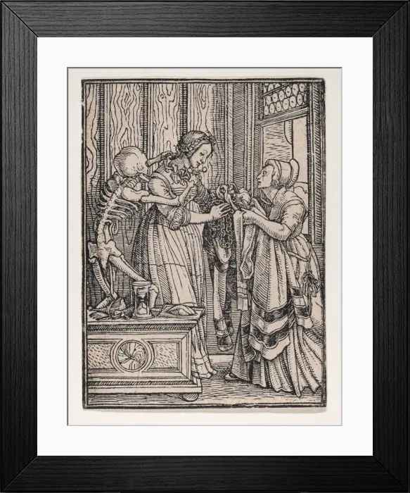 Framed Print : The Countess, from The Dance of Death, ca. 1526, published 1538. Creator: Hans Lützelburger