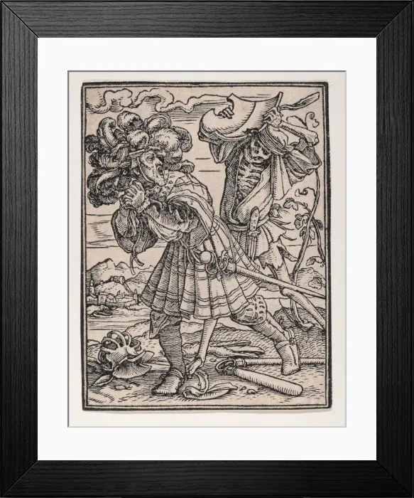 Framed Print : The Count, from The Dance of Death, ca. 1526, published 1538. Creator: Hans Lützelburger Framed Print : The Count, from The Dance of Death, ca. 1526, published 1538. Creator: Hans Lützelburger