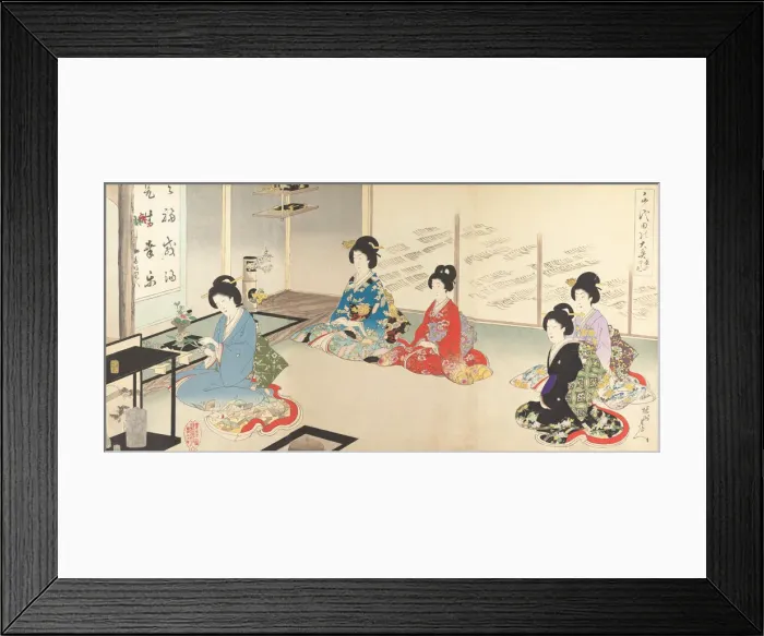 Framed Print : Chiyoda Inner Palace: No.20 Flower Arranging in Turn... August 1895 Framed Print : Chiyoda Inner Palace: No.20 Flower Arranging in Turn... August 1895