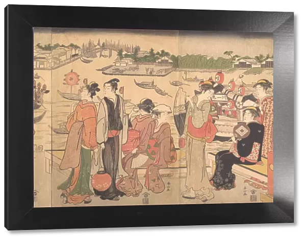Festival by the Sumida River, late 18th century. Creator: Katsukawa Shunzan