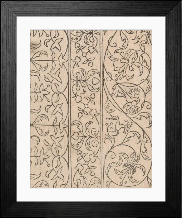 Framed Print : New Modelbüch allen Nagerin u. Sydenstickern (Page 16v), 1556. Creator: Hans Hoffman Framed Print : New Modelbüch allen Nagerin u. Sydenstickern (Page 16v), 1556. Creator: Hans Hoffman