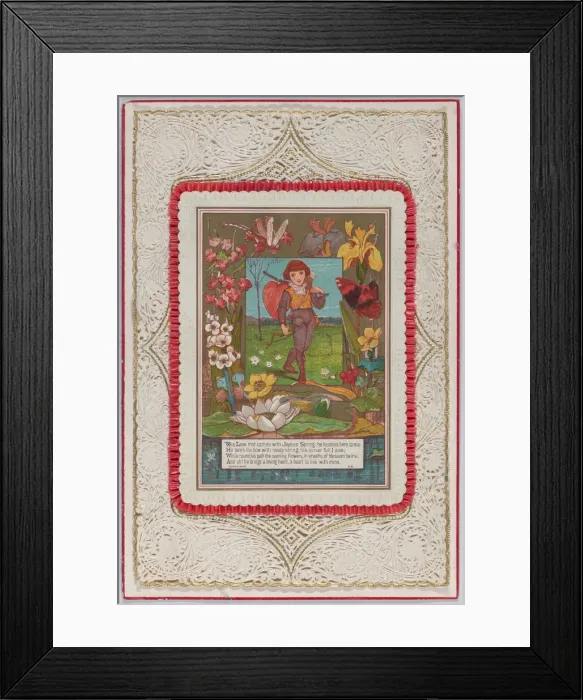 Framed Print : Valentine, 1874. Creator: Catherine Greenaway Framed Print : Valentine, 1874. Creator: Catherine Greenaway