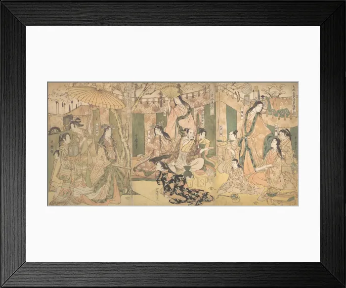 Framed Print : A View of the Pleasures of the Taiko and His Five Wives at Rakuto, 1804 Framed Print : A View of the Pleasures of the Taiko and His Five Wives at Rakuto, 1804