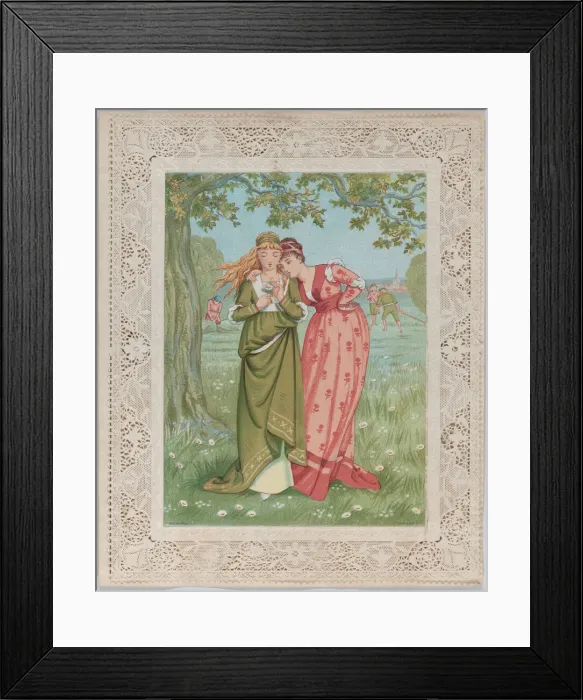 Framed Print : Valentine, 1876. Creator: Catherine Greenaway Framed Print : Valentine, 1876. Creator: Catherine Greenaway