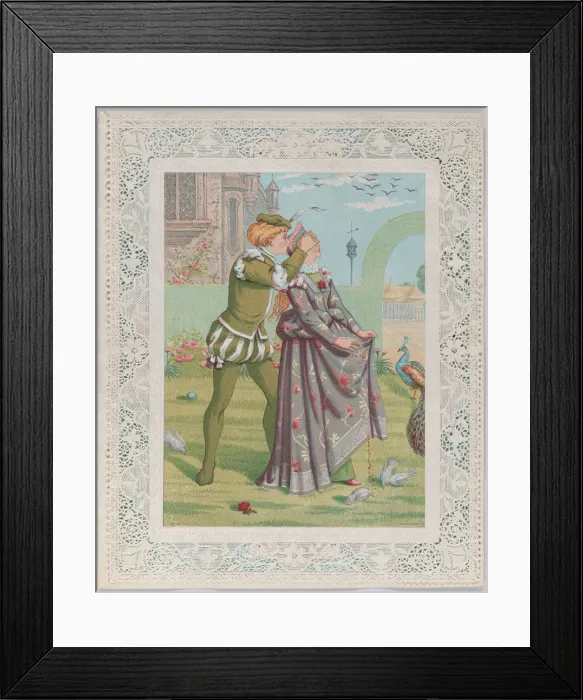 Framed Print : Valentine, 1876. Creator: Catherine Greenaway Framed Print : Valentine, 1876. Creator: Catherine Greenaway