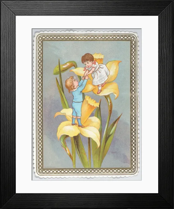 Framed Print : Valentine, 1875-1880. Creator: Catherine Greenaway Framed Print : Valentine, 1875-1880. Creator: Catherine Greenaway
