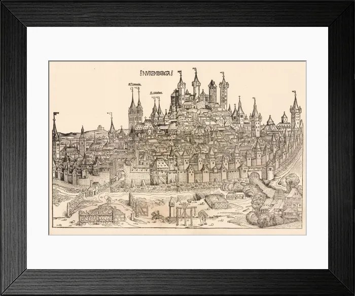 Framed Print : Nuremberg, 1493. Creators: Michael Wolgemut, Wilhelm Pleydenwurff Framed Print : Nuremberg, 1493. Creators: Michael Wolgemut, Wilhelm Pleydenwurff