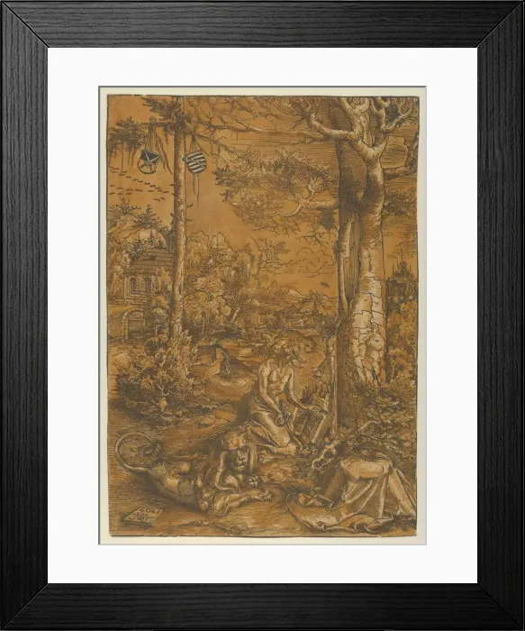 Framed Print : The Penitence of St. Jerome, 1509. Creator: Lucas Cranach the Elder Framed Print : The Penitence of St. Jerome, 1509. Creator: Lucas Cranach the Elder