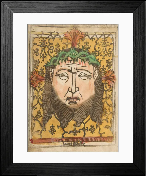 Framed Print : The Sudarium, ca. 1470-75. Creator: Hans Schlaffer of Ulm Framed Print : The Sudarium, ca. 1470-75. Creator: Hans Schlaffer of Ulm