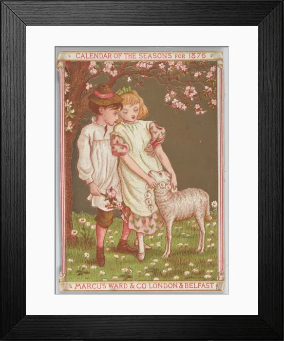 Framed Print : Valentine, 1876. Creator: Catherine Greenaway Framed Print : Valentine, 1876. Creator: Catherine Greenaway