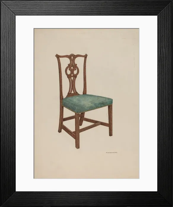 Framed Print : Salem Chair, c. 1937. Creator: William Kieckhofel Framed Print : Salem Chair, c. 1937. Creator: William Kieckhofel