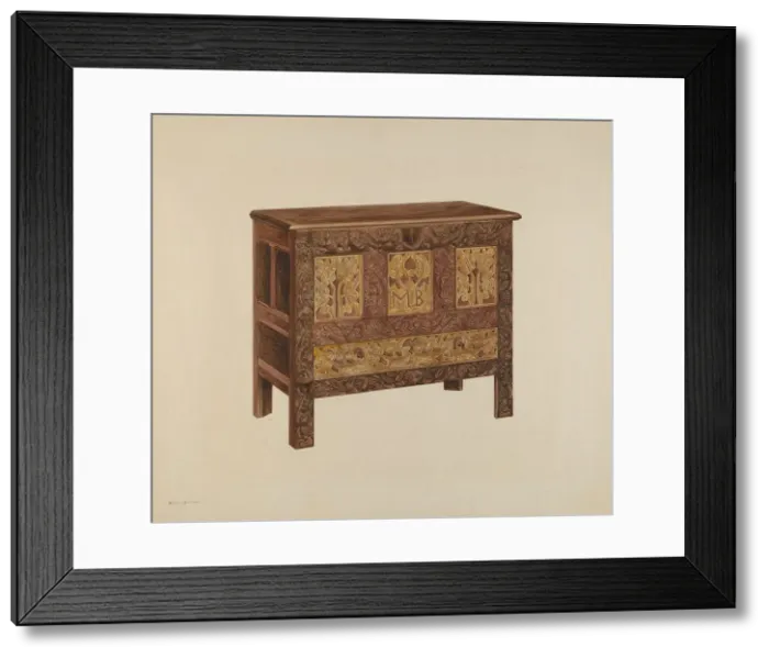 Framed Print : Chest, c. 1939. Creator: Arthur Johnson Framed Print : Chest, c. 1939. Creator: Arthur Johnson