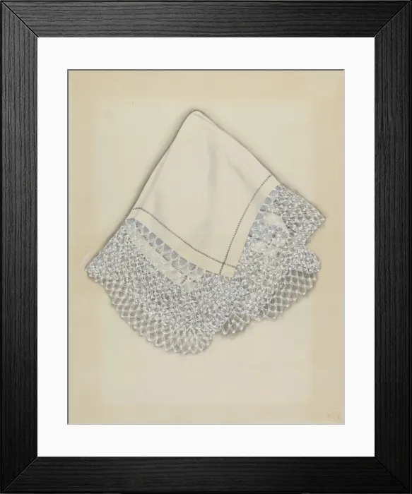 Framed Print : Handkerchief, c. 1937. Creator: Gordena Jackson Framed Print : Handkerchief, c. 1937. Creator: Gordena Jackson