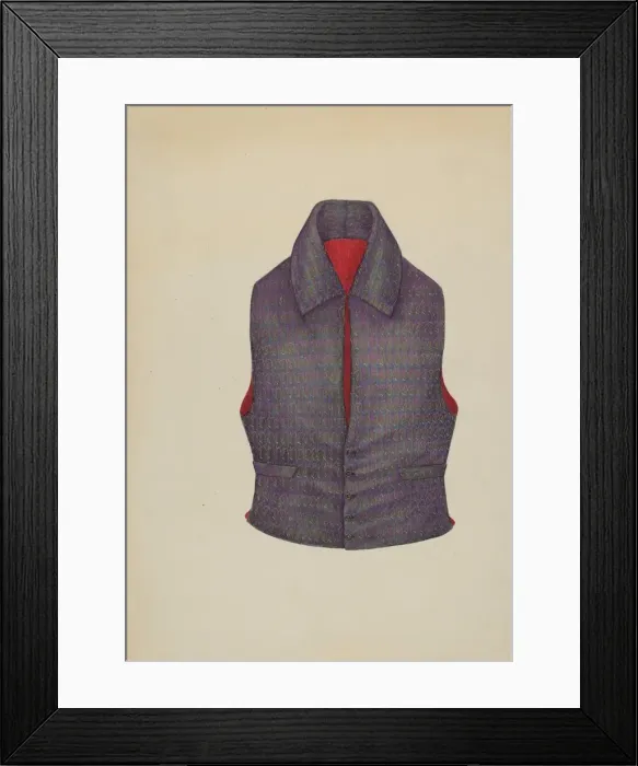 Framed Print : Waistcoat, c. 1937. Creator: Melita Hofmann Framed Print : Waistcoat, c. 1937. Creator: Melita Hofmann