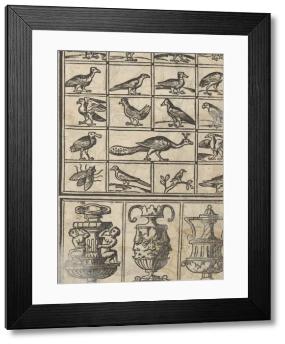 Framed Print : Essempio di recammi, page 12 (recto), 1530. Creator: Giovanni Antonio Tagliente Framed Print : Essempio di recammi, page 12 (recto), 1530. Creator: Giovanni Antonio Tagliente