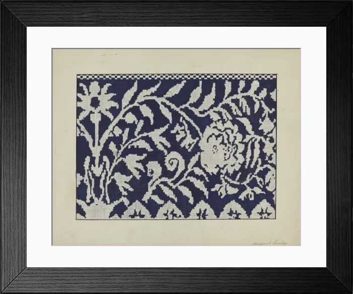 Framed Print : Coverlet, c. 1940. Creator: Margaret Linsley Framed Print : Coverlet, c. 1940. Creator: Margaret Linsley