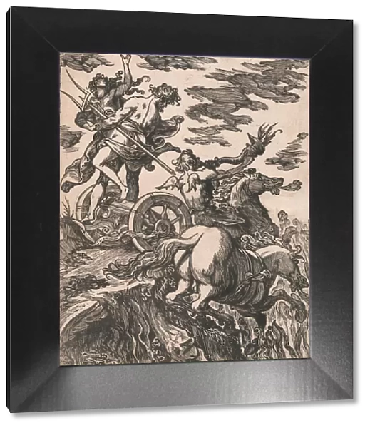 Rape of Persephone with Pluto on horseback at right, 1590-1607. Creator: Giuseppe Scolari