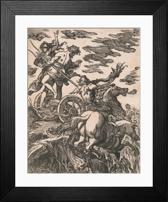 Framed Print : Rape of Persephone with Pluto on horseback at right, 1590-1607. Creator: Giuseppe Scolari Framed Print : Rape of Persephone with Pluto on horseback at right, 1590-1607. Creator: Giuseppe Scolari