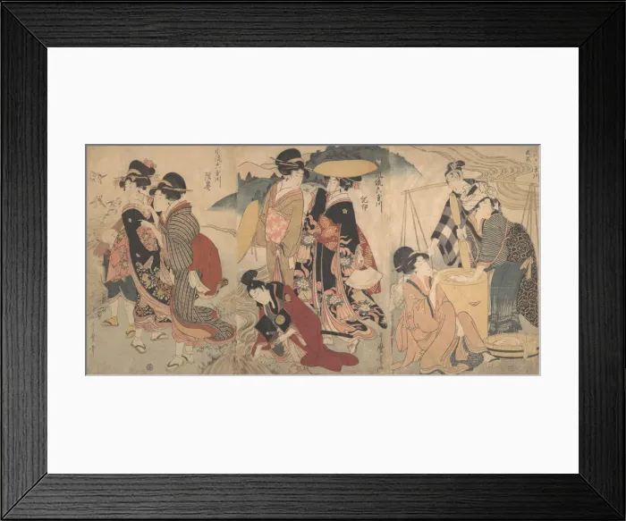 Framed Print : Women and a Man in the Country; Some pageant(?), late 18th-early 19th century Framed Print : Women and a Man in the Country; Some pageant(?), late 18th-early 19th century