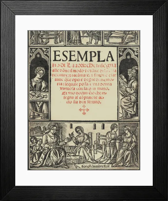 Framed Print : Esemplario di Lauori... title page (recto), August 1, 1532 Framed Print : Esemplario di Lauori... title page (recto), August 1, 1532