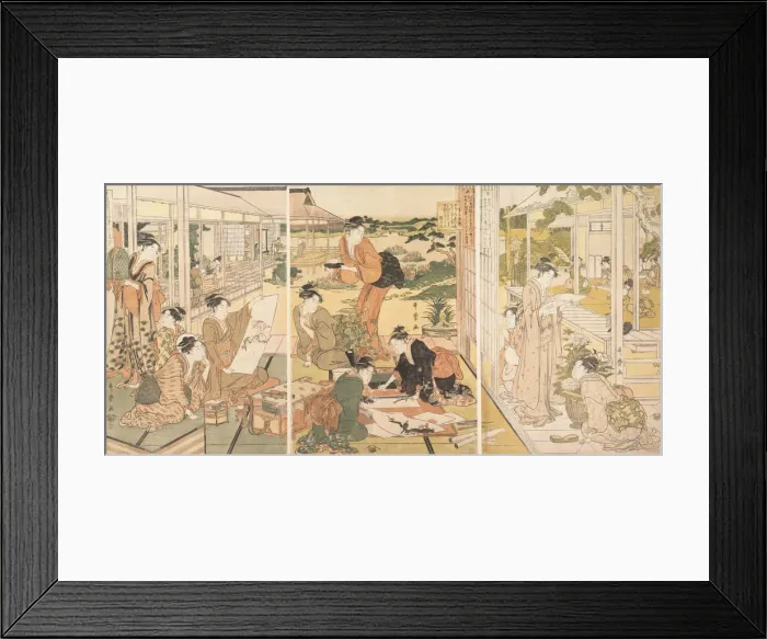 Framed Print : The Four Accomplishments (Kinkishoga), ca. 1788-90. Creator: Kitagawa Utamaro Framed Print : The Four Accomplishments (Kinkishoga), ca. 1788-90. Creator: Kitagawa Utamaro
