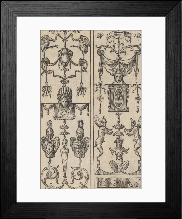 Framed Print : Needlework designs, 1567. Creator: Unknown Framed Print : Needlework designs, 1567. Creator: Unknown