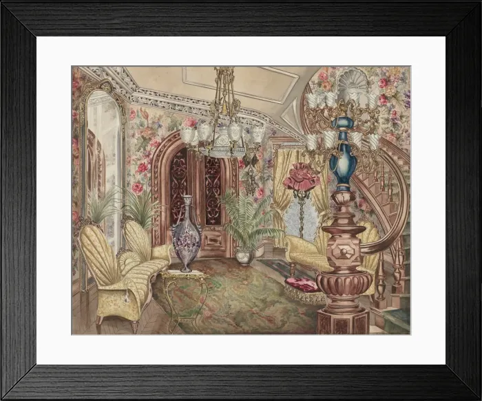 Framed Print : Entrance Hall, 1935 / 1942. Creator: Perkins Harnly Framed Print : Entrance Hall, 1935 / 1942. Creator: Perkins Harnly