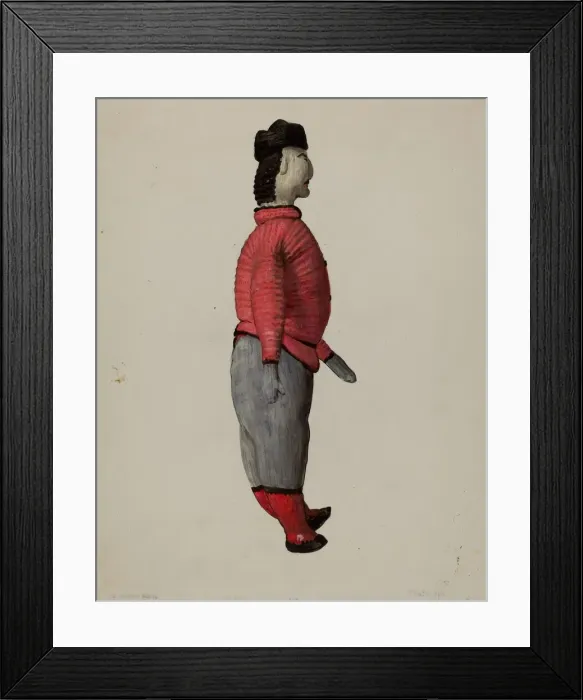 Framed Print : Knitted Doll, 1935 / 1942. Creator: Jane Iverson Framed Print : Knitted Doll, 1935 / 1942. Creator: Jane Iverson