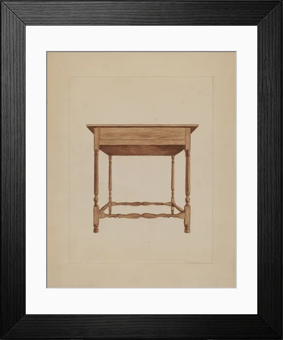 Framed Print : Table, 1935 / 1942. Creator: Frederick Jackson Framed Print : Table, 1935 / 1942. Creator: Frederick Jackson