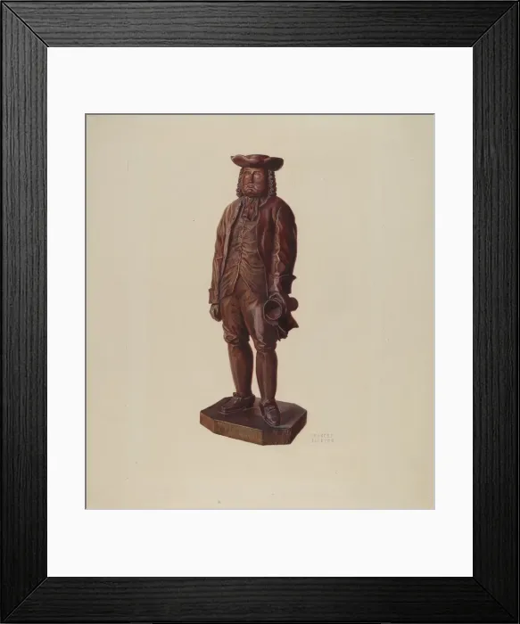 Framed Print : William Penn Carving, c. 1938. Creator: Frances Lichten Framed Print : William Penn Carving, c. 1938. Creator: Frances Lichten