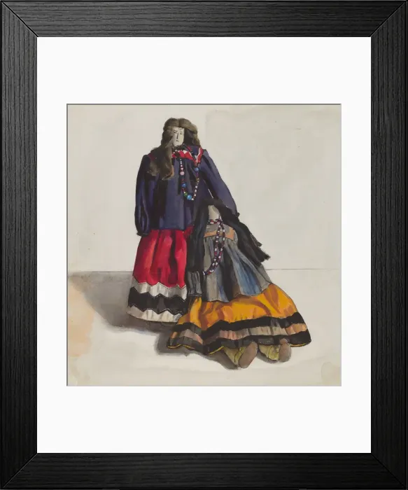 Framed Print : Dolls (Apache Women), 1935 / 1942. Creator: Jane Iverson Framed Print : Dolls (Apache Women), 1935 / 1942. Creator: Jane Iverson