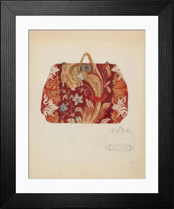 Framed Print : Carpet Bag, 1935 / 1942. Creator: Marie Mitchell Framed Print : Carpet Bag, 1935 / 1942. Creator: Marie Mitchell