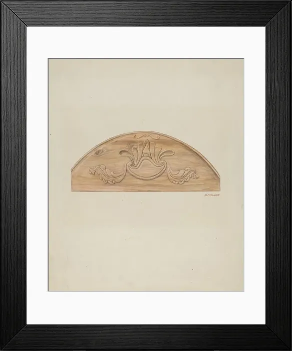 Framed Print : Classical Leaves and Scroll, 1935 / 1942. Creator: Randolph F Miller Framed Print : Classical Leaves and Scroll, 1935 / 1942. Creator: Randolph F Miller