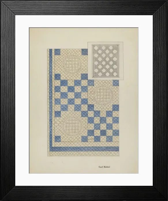 Framed Print : Friendship Quilt, 1935 / 1942. Creator: Carl Keksi Framed Print : Friendship Quilt, 1935 / 1942. Creator: Carl Keksi