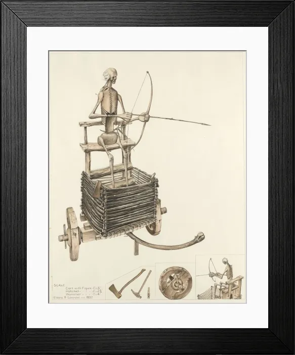 Framed Print : Death Angel and Cart, 1937. Creator: Eldora P. Lorenzini Framed Print : Death Angel and Cart, 1937. Creator: Eldora P. Lorenzini