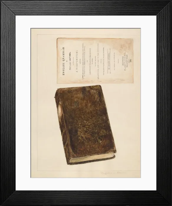 Framed Print : Book - English Grammar, c. 1936. Creator: Magnus S. Fossum Framed Print : Book - English Grammar, c. 1936. Creator: Magnus S. Fossum