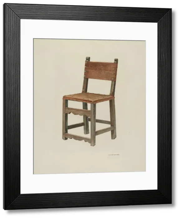 Framed Print : Chair, 1935 / 1942. Creator: William Kieckhofel Framed Print : Chair, 1935 / 1942. Creator: William Kieckhofel