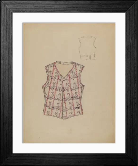 Framed Print : Waistcoat, c. 1936. Creator: Dorothy Gernon Framed Print : Waistcoat, c. 1936. Creator: Dorothy Gernon