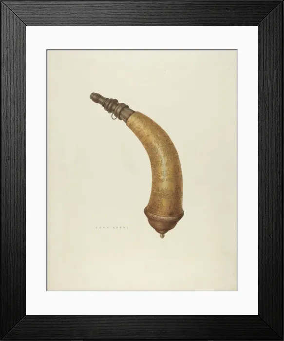 Framed Print : Powder Horn, 1938. Creator: John Koehl Framed Print : Powder Horn, 1938. Creator: John Koehl