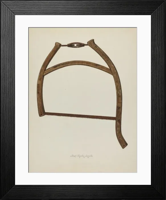 Framed Print : Buck Saw, 1938. Creator: Lloyd Charles Lemcke Framed Print : Buck Saw, 1938. Creator: Lloyd Charles Lemcke