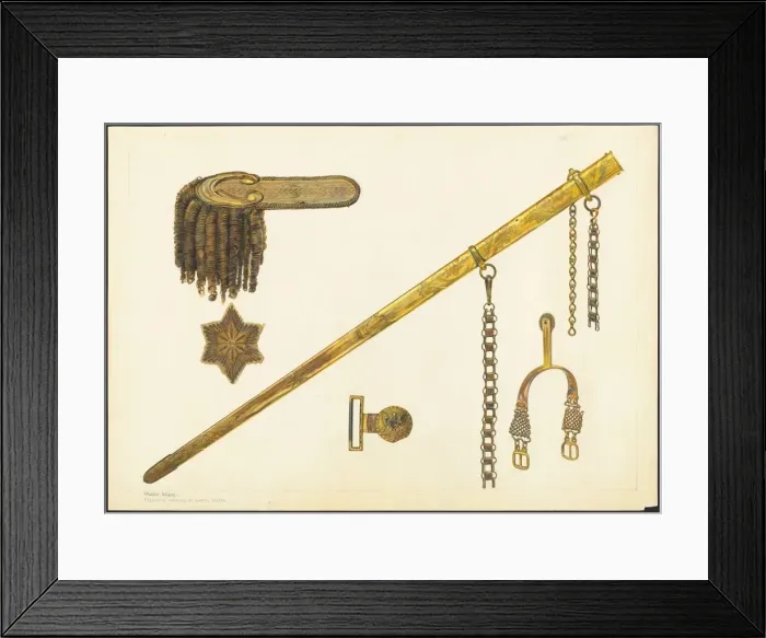 Framed Print : Uniform Accessories, 1935  /  1942. Creator: Frank M Keane