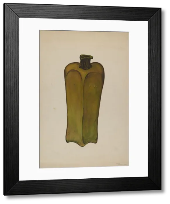 Framed Print : Bottle, 1940. Creator: Marie Lutrell Framed Print : Bottle, 1940. Creator: Marie Lutrell