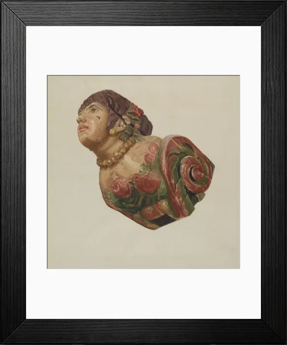 Framed Print : Figurehead, c. 1936. Creator: Helen E. Gilman Framed Print : Figurehead, c. 1936. Creator: Helen E. Gilman