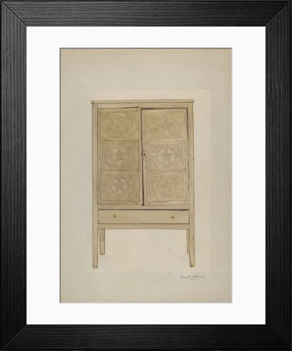 Framed Print : Cabinet, 1935 / 1942. Creator: Elmer R. Kottcamp Framed Print : Cabinet, 1935 / 1942. Creator: Elmer R. Kottcamp