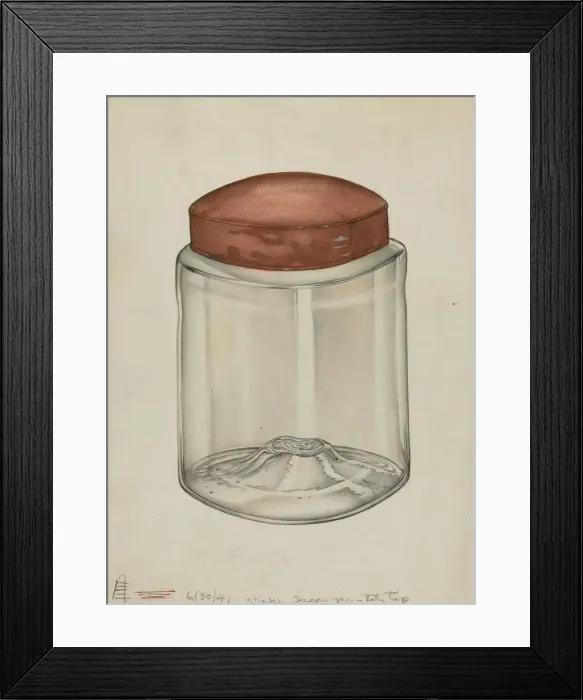 Framed Print : Shaker Sugar Jar, 1941. Creator: Charles Goodwin Framed Print : Shaker Sugar Jar, 1941. Creator: Charles Goodwin