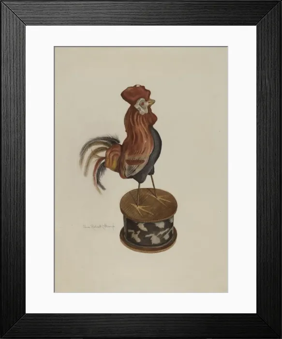 Framed Print : Toy Rooster, 1935 / 1942. Creator: Elmer R. Kottcamp Framed Print : Toy Rooster, 1935 / 1942. Creator: Elmer R. Kottcamp
