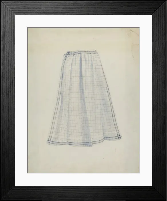 Framed Print : Shaker Work Apron, c. 1936. Creator: Joseph Goldberg Framed Print : Shaker Work Apron, c. 1936. Creator: Joseph Goldberg