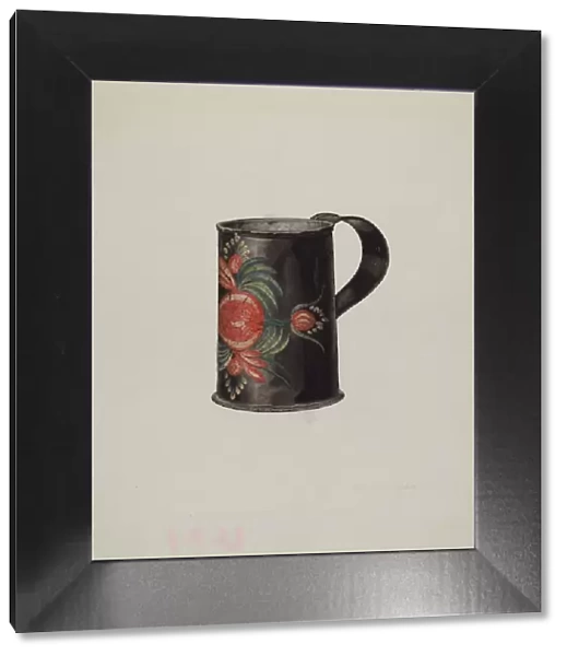 Toleware Mug, 1941. Creator: Samuel O. Klein