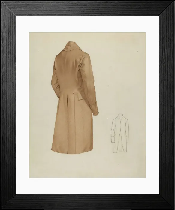 Framed Print : Shaker Mans Coat, c. 1936. Creator: Joseph Goldberg Framed Print : Shaker Mans Coat, c. 1936. Creator: Joseph Goldberg