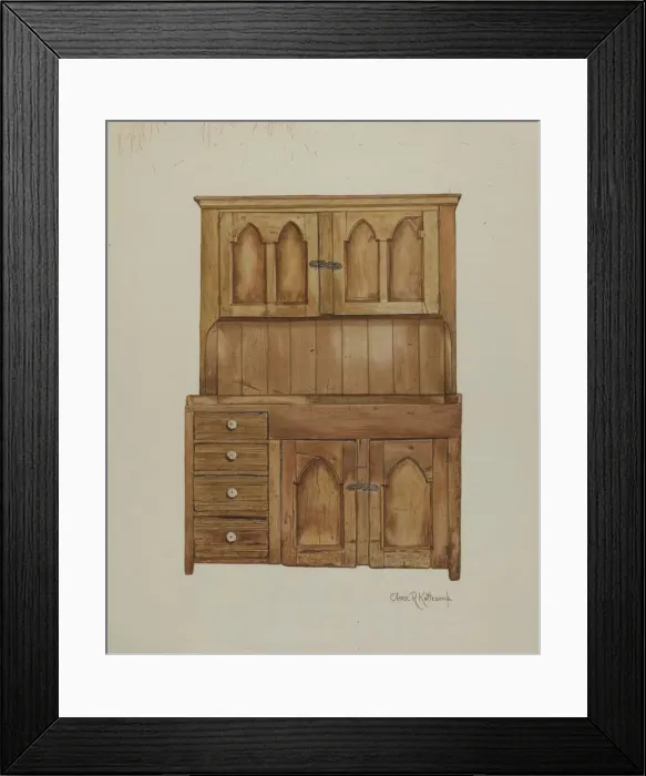 Framed Print : Sink Bench, 1935 / 1942. Creator: Elmer R. Kottcamp Framed Print : Sink Bench, 1935 / 1942. Creator: Elmer R. Kottcamp